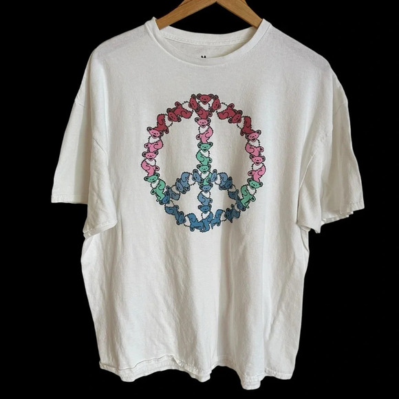 Junk Food Clothing Los Angeles XL Grateful Dead Dancing Bears Peace T Shirt Tee - Picture 1 of 3